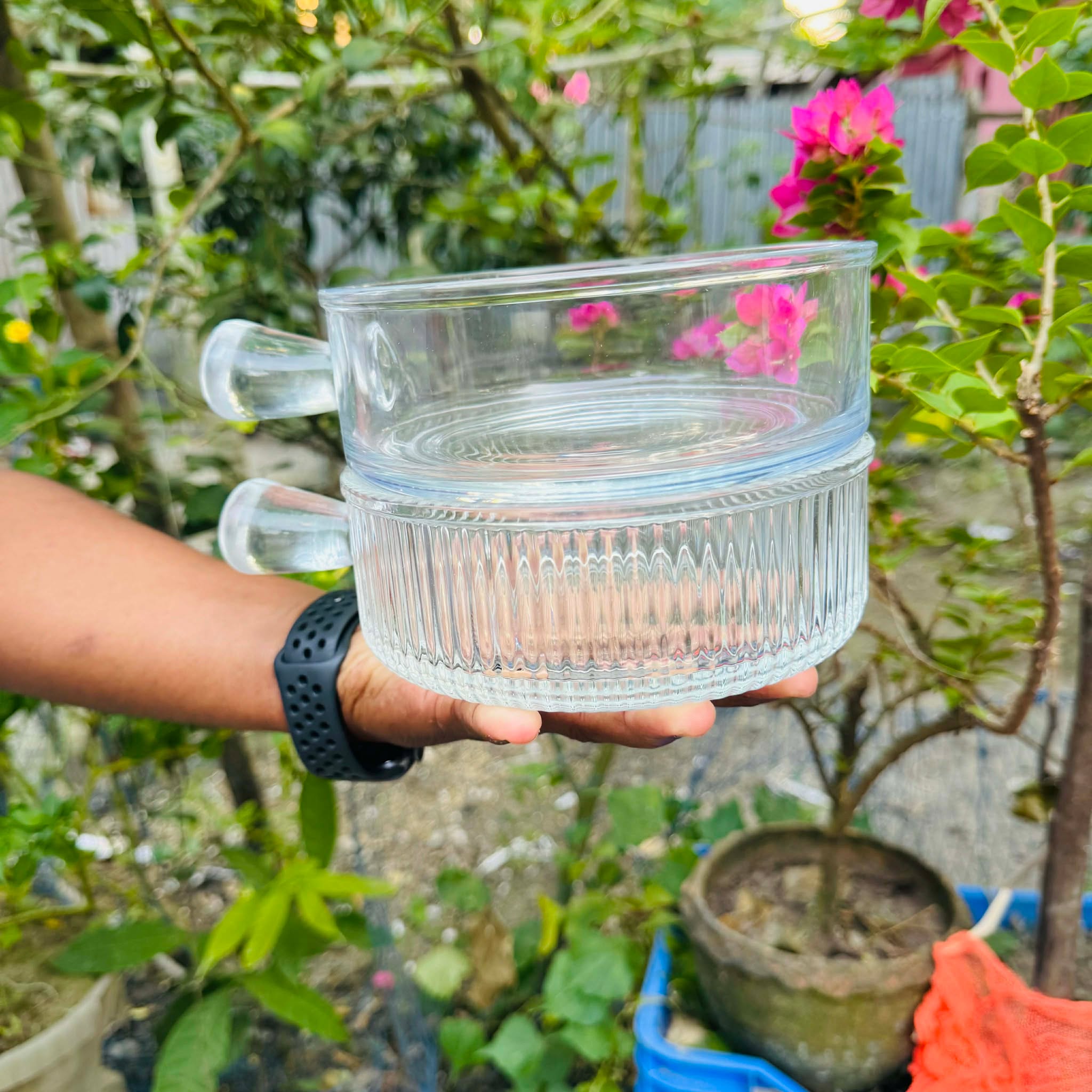 Ovenproof Round Design Glass serving dish Salad Bowls