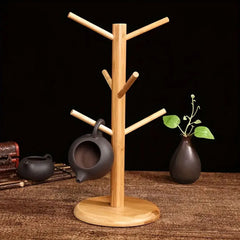 Wooden Mug Cup Stand Holder Tree Shape