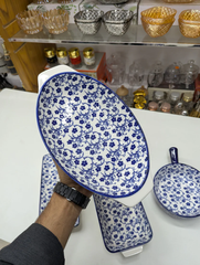 Turkish Design Ceramic Serving Dish | Elegant Decorative Serving Plate for Dining Table