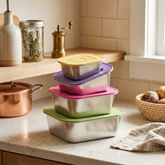 Premium 4pcs Stainless Steel Bowl Set – Everyday Kitchen Essential ✨🥣