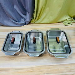 Ovenproof 3pc set Stainless Steel Serving Dish Bake dish