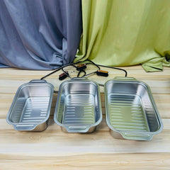 Ovenproof 3pc set Stainless Steel Serving Dish Bake dish