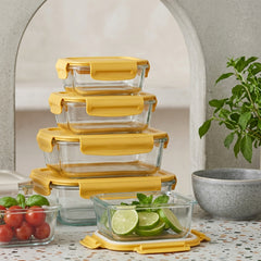 Oven-Proof Glass Food Storage &amp; Lunch Box Set – Smart Storage, Stylish Living! 🌸🌸🍱✨