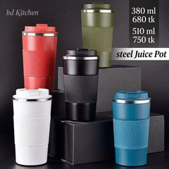 Leather Insulated Stainless Steel Travel Coffee Cup🤎