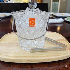 Glass Ice Bucket with Tong