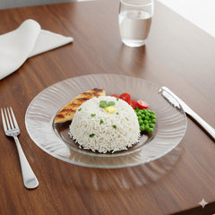 6pcs Transparent Glass Dinner Plate Set