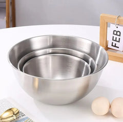 304 Stainless Steel Mixing Bowl with Scale – Large Capacity, Eco-Friendly Kitchen Bowl