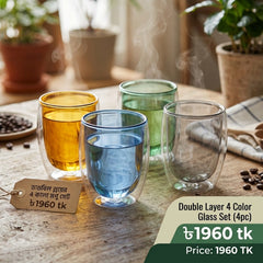 ✨ BUBBLE LAYER GLASS MUG – 4 COLORS ✨