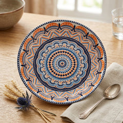Luxury Turkish Style Ceramic Dinner Plate – Artistic Elegance for Your Dining Table! 🧿🍽️