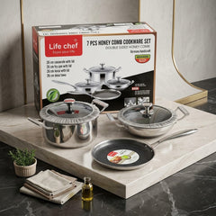Life Chef 7 Pcs Honeycomb Cookware Set ✨