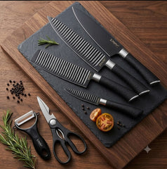 Slice Like a Pro with the Zepter Premium 6pcs Kitchen Knife Set! 🥩🍅🔪