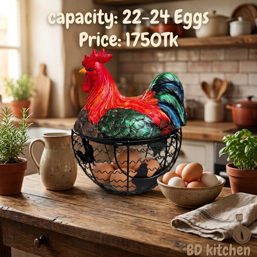 CUTE MALLARD DUCK EGG BASKET – CHARMING KITCHEN DECOR! 🥚💛