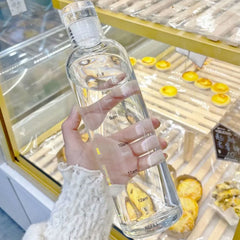 Glass Water Bottle with Time