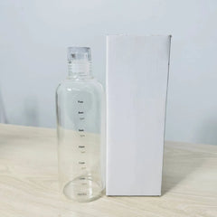 Glass Water Bottle with Time