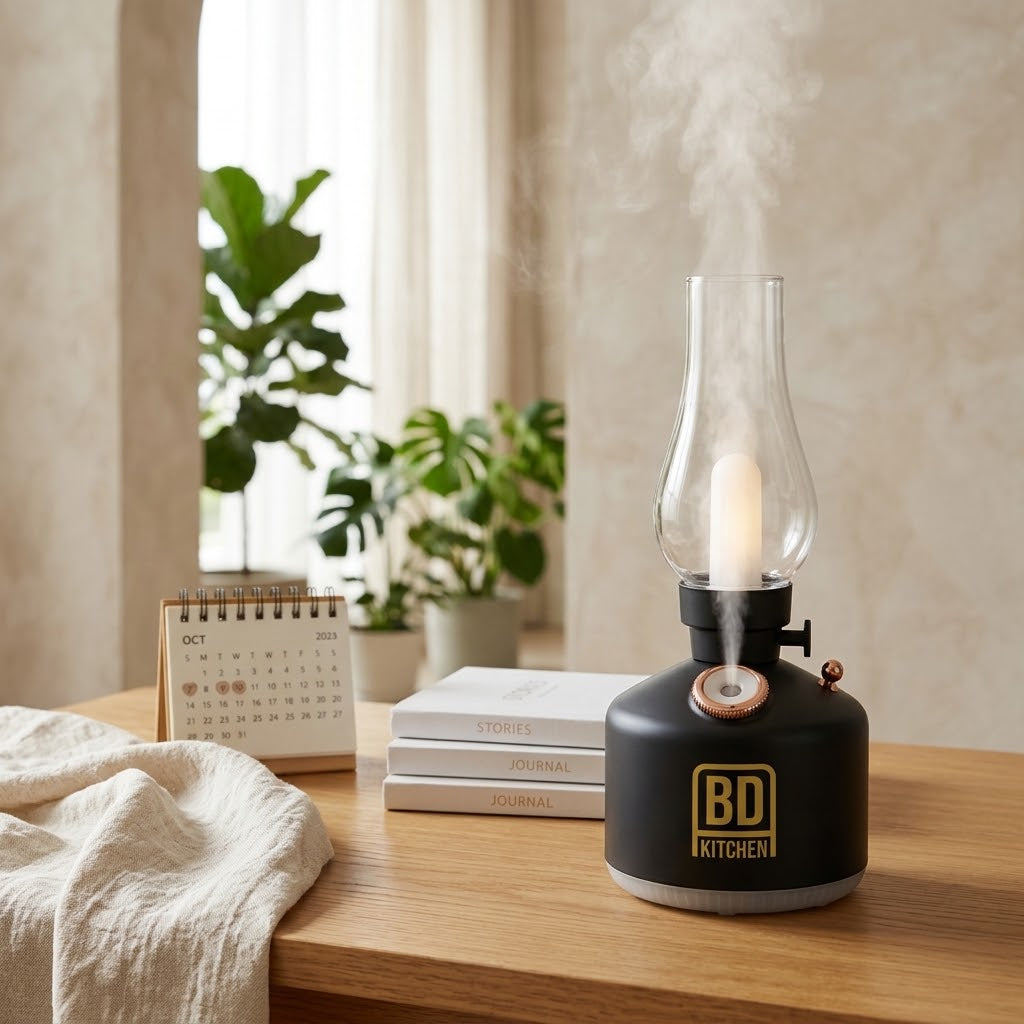 KEROSENE-STYLE TABLE LAMP & HUMIDIFIER – RETRO CHARM WITH MODERN ELEGANCE! 🕯️✨