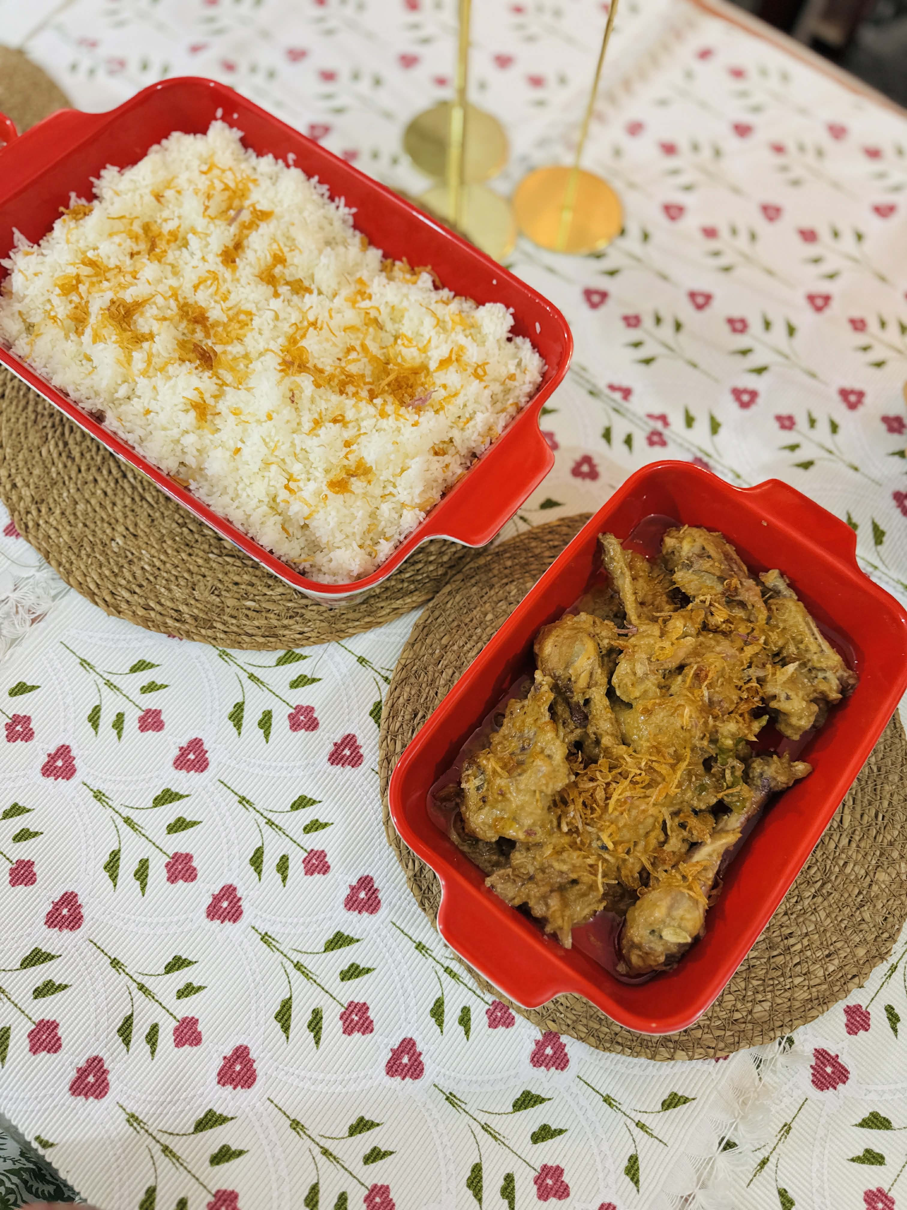 Floral Ceramic Bakeware and Serving set