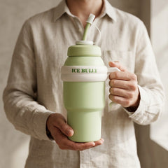 Vacuum Giant Portable Handle &amp; Straw Bottle – 1000ml ✨💧