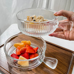 Ovenproof Round Design Glass serving dish Salad Bowls