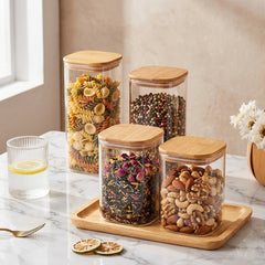 Premium Tempered Glass Storage Jar Set – Kitchen Organization হবে আরও Stylish! 🫙🌿