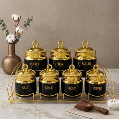 PREMIUM CERAMIC KITCHEN STORAGE SET – 7PCS 🏡✨