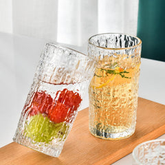 Glacier Pattern Golden Rimmed Glass Set – Luxury Serving Experience ✨