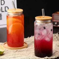 Trendy Can Shape Drink Pot with Lid &amp; Glass Straw✨🥤