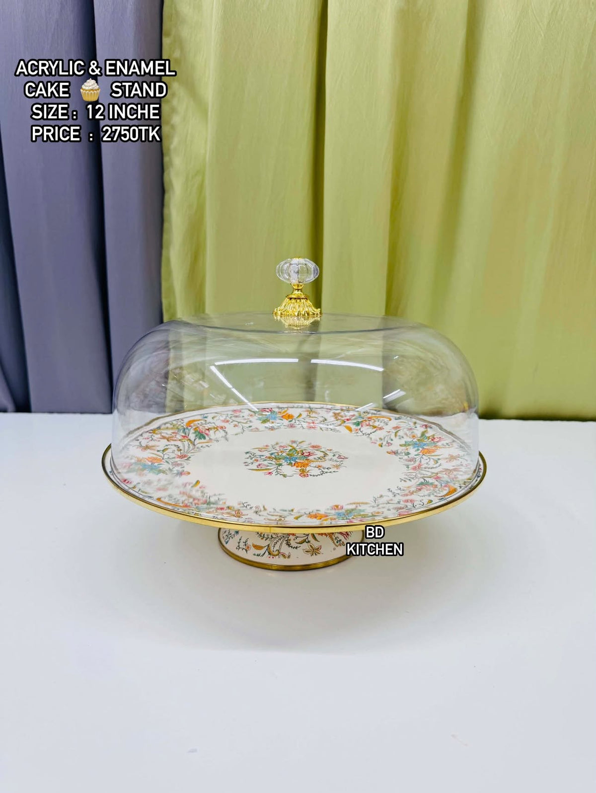 Elegant Acrylic &amp; Enamel Cake Stand ✨🎂