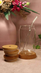 Trendy Can Shape Drink Pot with Lid &amp; Glass Straw✨🥤