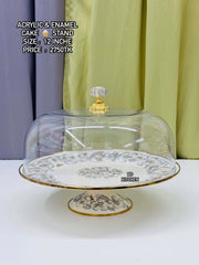 Elegant Acrylic &amp; Enamel Cake Stand ✨🎂