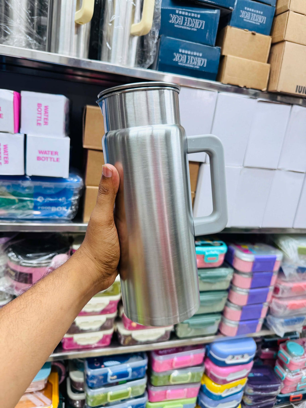 Premium Vacuum Insulated Stainless Steel Jug – Hot &amp; Cold Beverage Serving Made Easy! 🧊☕🫗