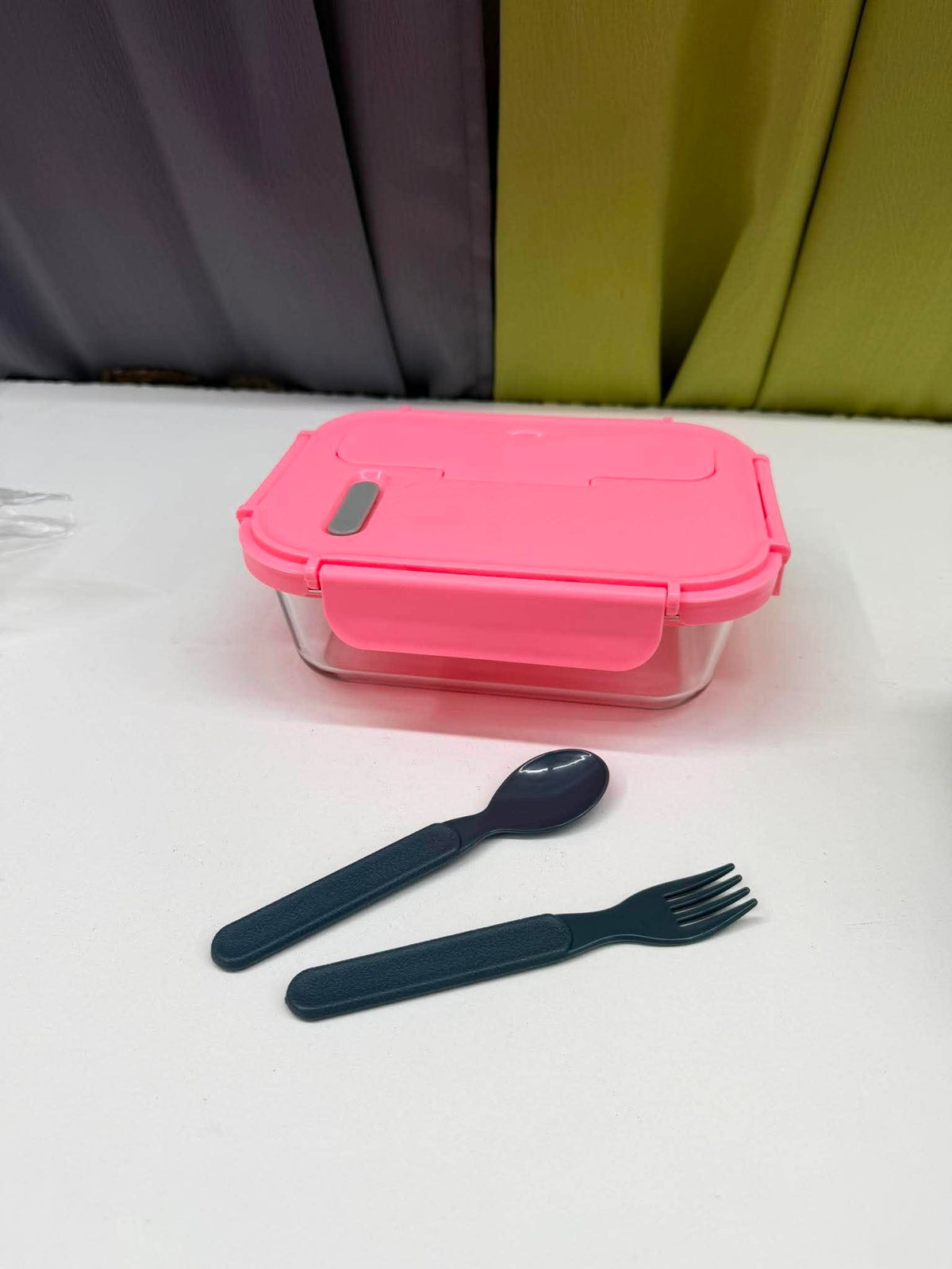 Premium Borosilicate Glass Lunch Box with Airtight Cutlery Lid – Smart, Stylish & Convenient! ✨🍱