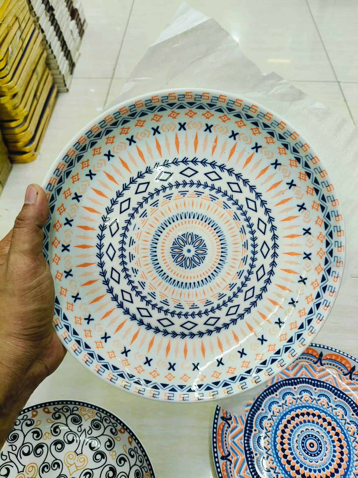 Luxury Turkish Style Ceramic Dinner Plate – Artistic Elegance for Your Dining Table! 🧿🍽️