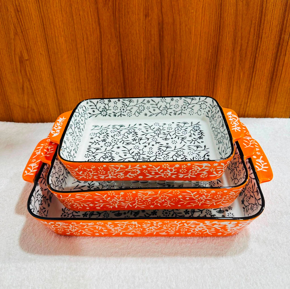 Premium Ovenproof Ceramic Serving Dish – Elegant Turkish Design for Stylish Dining 🧿🍽️🌿