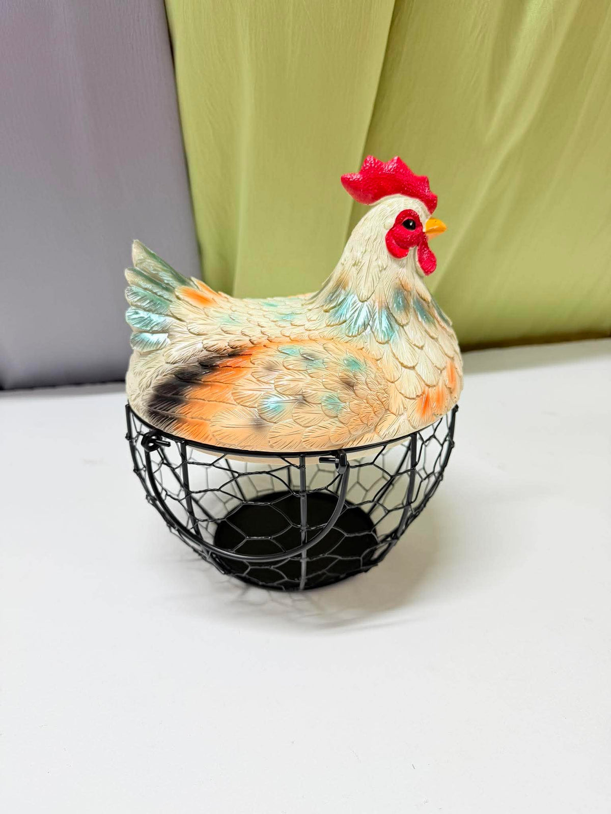Premium Chicken-Shaped Egg Storage Basket – Heavy Quality &amp; Unique Kitchen Organizer 🥚🧺🐔✨