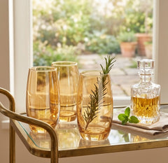 Luxury Golden Water &amp; Juice Glass Set – 6 Pcs ✨