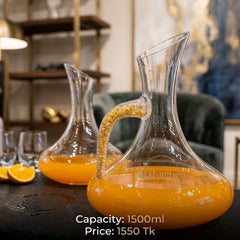 LUXURY GOLD HANDLE GLASS WINE DECANTER ✨✨