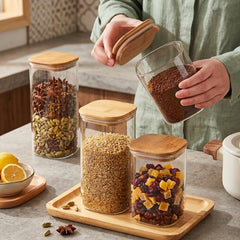 Premium Tempered Glass Storage Jar Set – Kitchen Organization হবে আরও Stylish! 🫙🌿