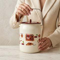 Aesthetic Printed Enamel Jar 3000ML – Stylish Storage for Every Corner of Your Home 🏡🌿