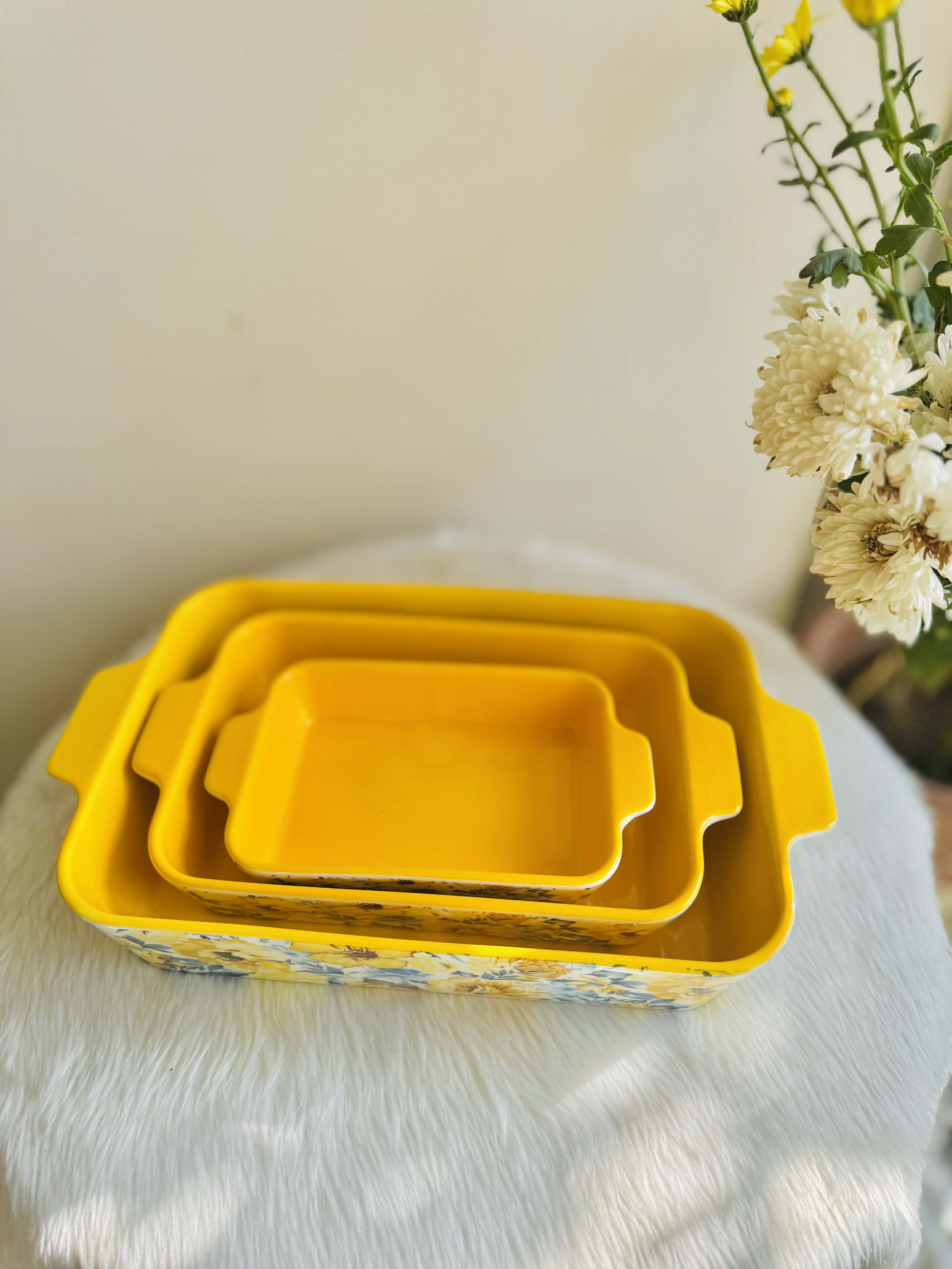 Floral Ceramic Bakeware and Serving set