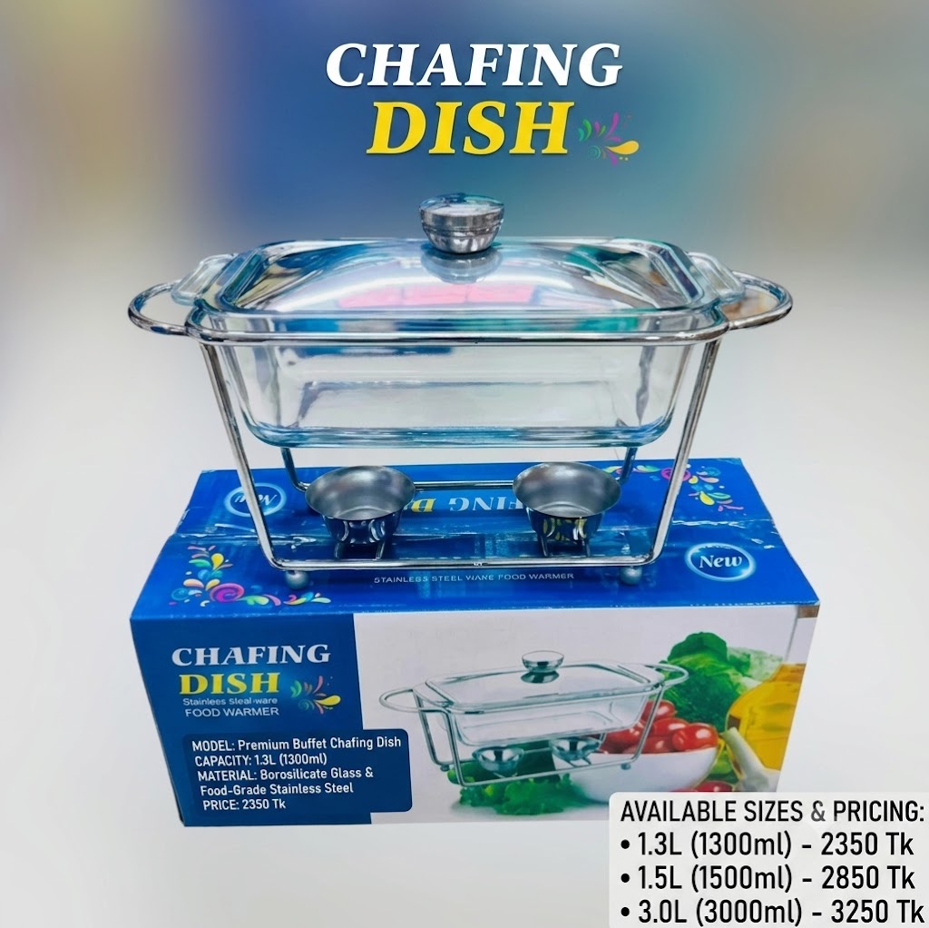 Elevate Your Dining Experience with Our Premium Heat Proof Glass Buffet Chafing Dish! 🍽️🔥