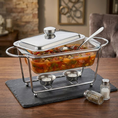 Elevate Your Dining Experience with Our Premium Heat Proof Glass Buffet Chafing Dish! 🍽️🔥