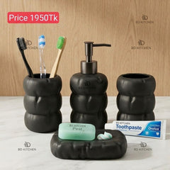 Modern Sculptural Ceramic Bathroom Accessory Set ✨🛁