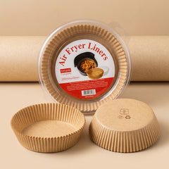 Square-Round Shape Non-Stick Air Fryer Paper Liners – Easy Cooking, Easy Cleanup! ✨🍟