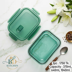 Premium 3pcs Glass Food Storage Set – Smart &amp; Convenient Kitchen Essential 🥗🏡