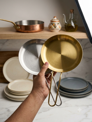 Gold Finished Stainless Steel Frying Pan ✨🍳