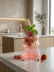 Chic Ribbed Glass Juice Pot – Every Sip Feels Like a Luxury Vacation ✨🍹