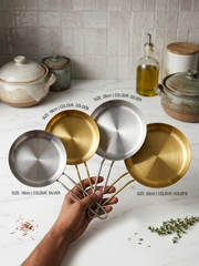 Gold Finished Stainless Steel Frying Pan ✨🍳