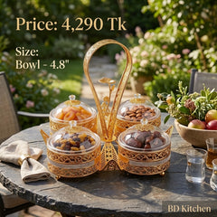 LUXURY 4-PIECE GOLDEN DESSERT & CANDY SERVING SET 👑✨