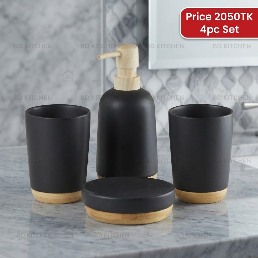 Eco 4-Piece Bathroom Accessories Set ✨🛁