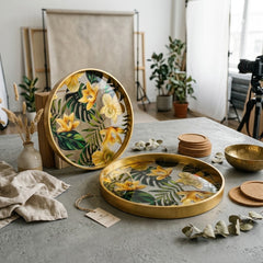 2-PIECE NESTING DECORATIVE SERVING TRAY SET – ELEGANCE THAT ENHANCES YOUR HOME! ✨